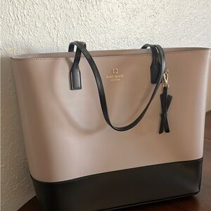 Kate Spade Tan and Black Tote Bag